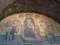 Istanbul, Eglise Sainte-Sophie, Mosaique de Constantin